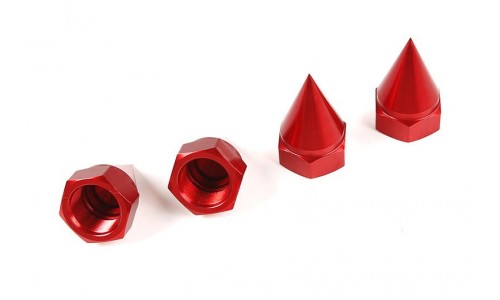 Spiked Solid Wheel Nuts - RED | Rovan Sports